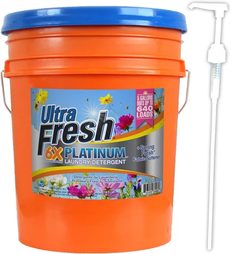 Miniatura 15 de Ultra Fresh Detergente líquido para lavar ropa, 6 veces platino, agua fría, 5 galones, removedor de olores de tela para lavar ropa y sábanas