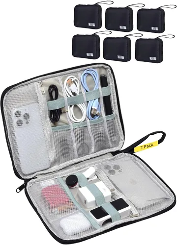 Miniatura 7 de 1 paquete de organizador de viaje electrónico bolsa de almacenamiento de cable de accesorios técnicos