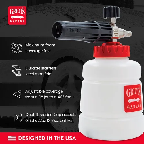 Miniatura 3 de Griot's Garage El cañón de espuma BOSS para lavado y detallado de autos, pistola de espuma para lavadora a presión