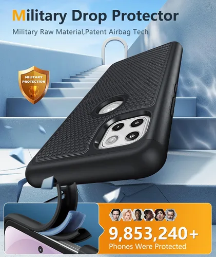 Miniatura 4 de BNIUT Funda para Motorola One 5G Ace (One 5G UW Ace): Funda Protectora de Doble Capa de Servicio Pesado para Teléfono Celular a Prueba de Golpes