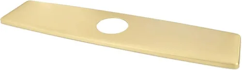 Cubierta de agujero para fregadero de oro cepillado, placa rectangular de acero inoxidable de 10 pulgadas para grifo mezclador de baño o cocina de 1