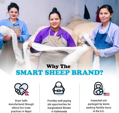 Miniatura 7 de Smart Sheep Paquete de 3 - Bolas de Secadora de Lana Natural Premium XL - Galardonadas - Reemplazan las Hojas de Secadora - Bolas de Lavandería
