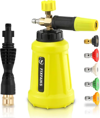 Miniatura 9 de Cañón de espuma FIXFANS con adaptador de repuesto para Portland Husky Ryobi Wide Neck Pressure Washer Snow Foam Lance, Heavy Duty Power Washer