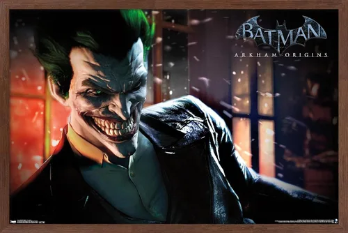 Miniatura 10 de Trends International DC Comics - Póster de pared de Arkham Origins de Arkham Origins, 14.725 x 22.375 pulgadas, versión enmarcada de madera