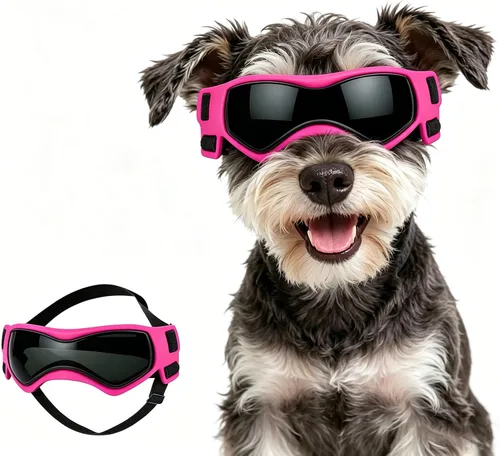 Miniatura 12 de NAMSAN Lentes de sol para perros de raza media, con protección UV para perros pequeños a medianos, resistentes al viento, antivaho, a prueba
