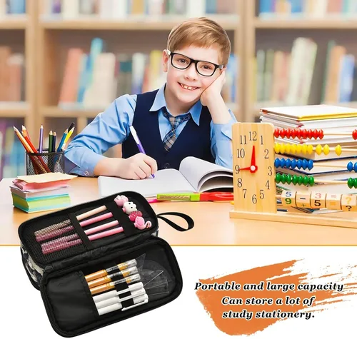 Miniatura 4 de MNSRUU Estuche grande para lápices, estuche de lápices estético de ovejas de animales, organizador de marcadores, caja de lápices para niñas, niños