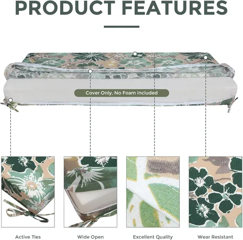 Miniatura 5 de Magpie Fabrics - Fundas de cojín para bancos del patio o sofás biplaza (solo funda de repuesto, sin inserto!), funda de cojín de columpio resistente