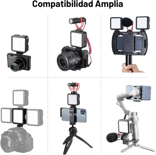 Miniatura 5 de ULANZI VL49 luz de vídeo LED de 2000mAh con 3 zapata fría, luz suave recargable, iluminación portátil para fotografía para DJI OSMO Sony DSLR Canon