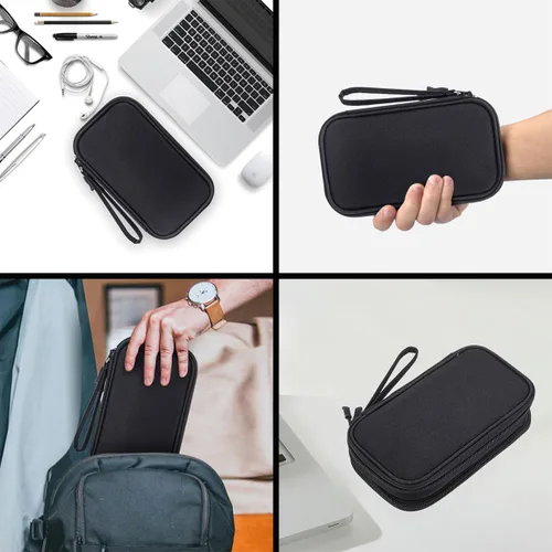 Miniatura 5 de CAAORDKSO Bolsa Organizadora de Electrónicos para Viaje, Estuche Pequeño Organizador de Cables Impermeable, Bolsa de Accesorios, Estuche Electrónico