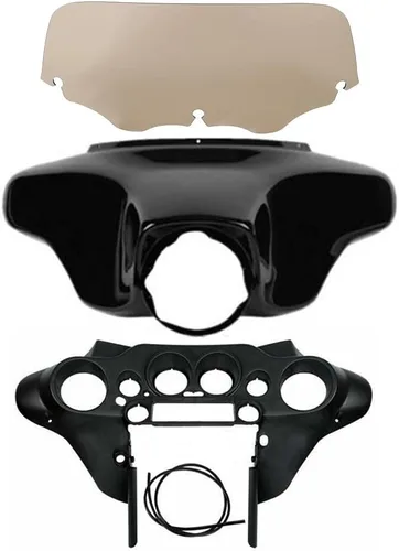 Miniatura 8 de Green-L Carenado exterior superior de murciélago negro vívido para Harley Touring Street Electra Glide Ultra Classic Limited 1996-2013