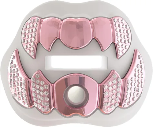 Miniatura 18 de LeCool Protector bucal de fútbol con correa conectada, 3D Beast Chrome, protector bucal para adultos y jóvenes, pieza para deportes para máximo