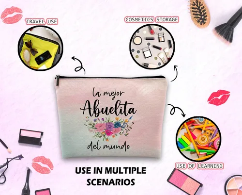 Miniatura 4 de Bolsa de maquillaje importante de la abuela de las cosas del maquillaje, bolso del viaje del maquillaje de la abuela de la abuela, Color-3Color-3)