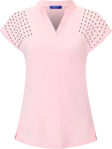 Miniatura 9 de Camisetas tipo polo de golf para mujer, ligeras que absorben la humedad, camisetas atléticas de tenis