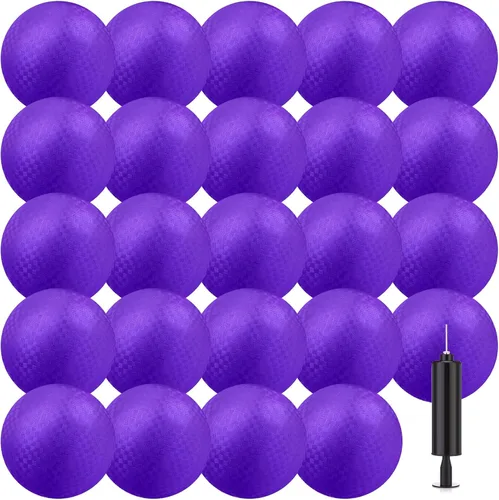 Yunsailing Paquete de 24 bolas de Dodgeballs a granel de 6 pulgadas de operación de Navidad, bolas inflables de goma con bomba para niños y adultos,