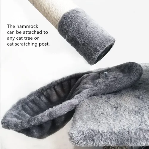 Miniatura 4 de SHENGOCASE Hamaca tipo tumbona para nido beige de 13 pulgadas para reemplazo de torre de árbol de gato, paquete de 5 juguetes de bolas colgantes