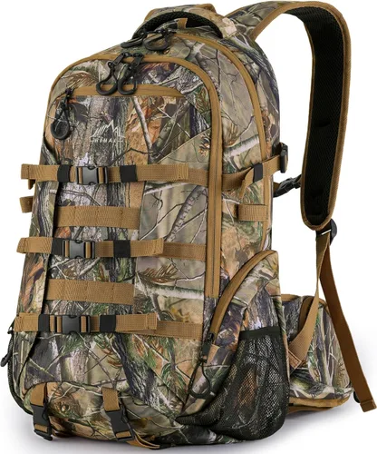Miniatura 6 de Mochila de caza impermeable GoHimal 600D para hombres, paquete de caza camuflado con soporte para arco, 30 l., 30 L, Compacto