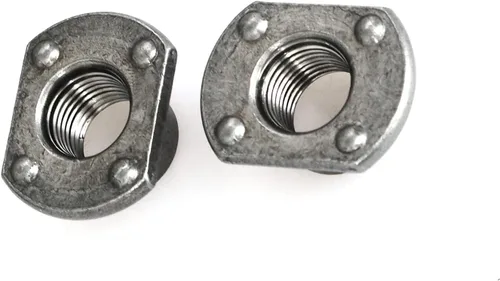 Miniatura 4 de heyous 10pcs tuercas de soldadura, M12 Tab Base UNC Acero al carbono Tornillo de máquina 4 Proyección Plata