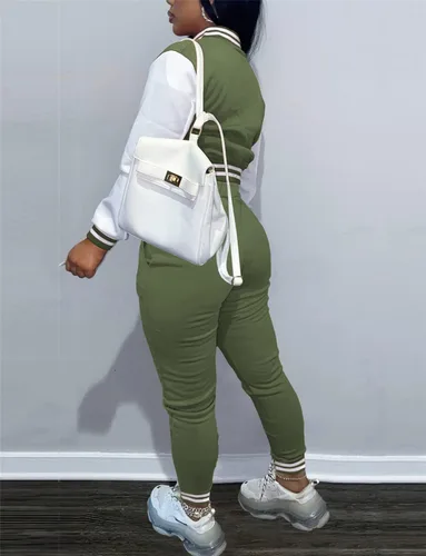 Miniatura 2 de Conjunto deportivo de 2 piezas para mujer, conjunto de sudadera de manga larga