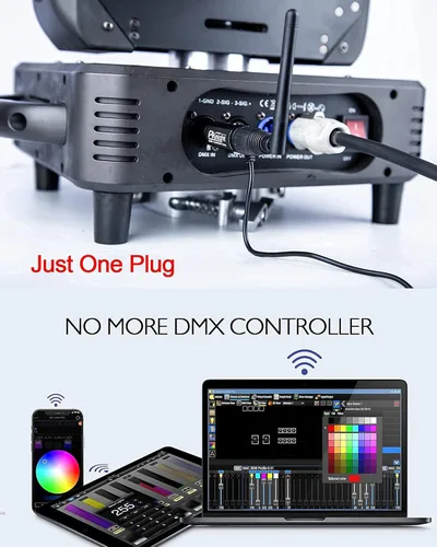 Miniatura 5 de Pknight Controlador inalámbrico DMX, transceptor compacto con conectividad Wi-Fi, compatible con Artnet y sACN