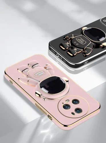 Miniatura 2 de Compatible con Honor Magic 5 Pro Funda con chapado creativo de astronauta de dibujos animados rosa, funda para teléfono Honor Magic 5 Pro, funda