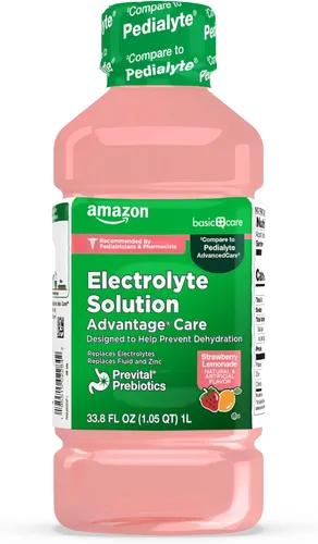 Miniatura 14 de Amazon Basic Care Solución de electrolitos, fruta mixta, diseñada para prevenir la deshidratación, reemplaza a electrolitos, líquidos y zinc, 33.8