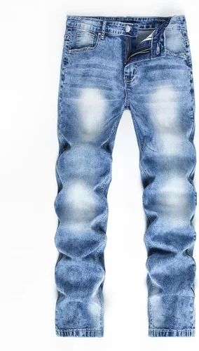 Miniatura 4 de Jeans negros apilados para hombre, jeans rasgados y rasgados, pantalones de mezclilla rectos Harajuku, pantalones de hip hop, ropa de calle