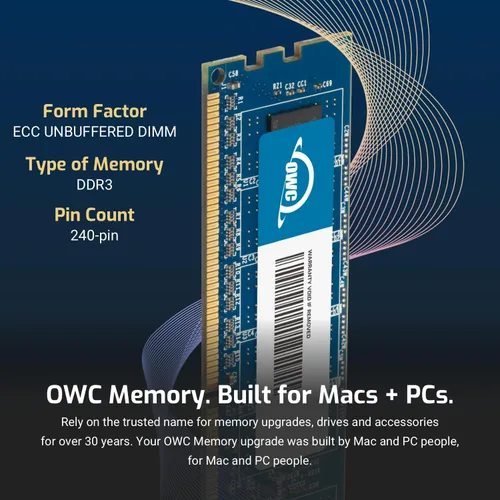 Miniatura 3 de OWC Módulo de actualización de memoria RAM DDR3 ECC PC3-10600 1333MHz CL9 DIMM compatible con modelos Mac Pro Nehalem y Westmere 2009 2010 2012