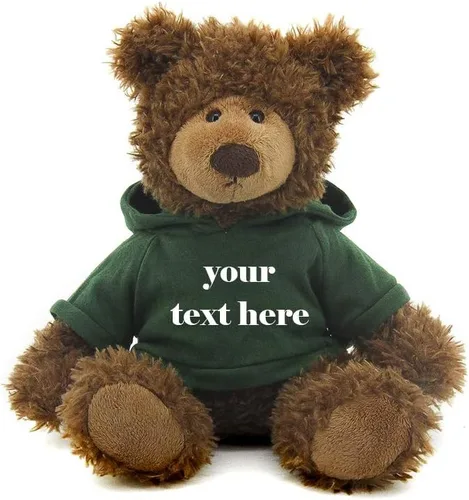 Miniatura 4 de Plushland Oso Frankie marrón de 12 pulgadas, regalo personalizado de animal de peluche, gran regalo para el día de la madre, día de San Valentín
