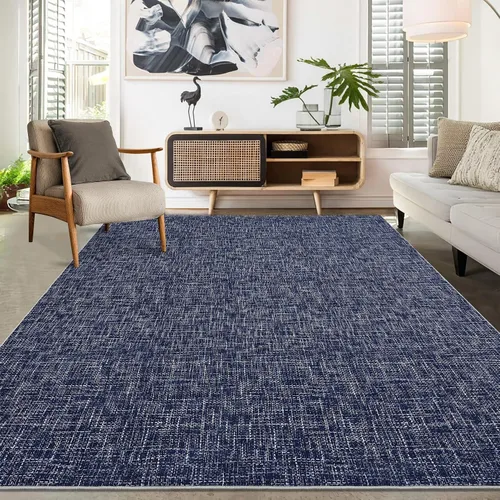 Miniatura 56 de RUGSREAL - Tapete pequeño de 2x3 con base de goma, resistente a las manchas, moderno, color liso, contemporáneo lavable, para la entrada, sala