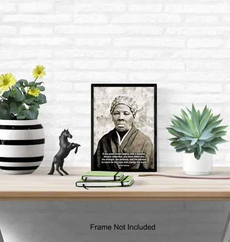 Miniatura 4 de Impresión artística negra de derechos civiles afroamericanos, cita motivacional de Harriet Tubman, decoración del hogar u oficina, regalo inspirador