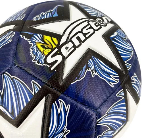 Miniatura 7 de Senston Balón de fútbol talla 3 y talla 4 y talla 5 para niños y adultos, balón de fútbol oficial para partidos y entrenamiento con bomba Azul marino