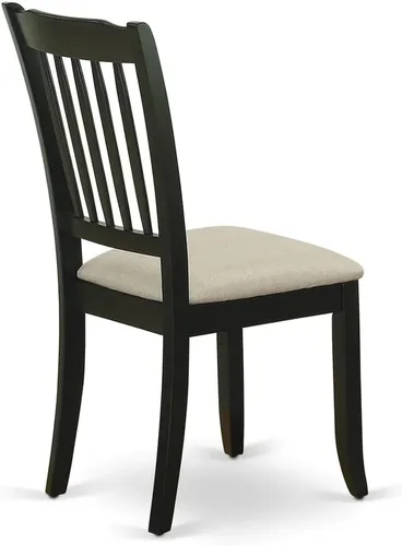 Miniatura 10 de East West Furniture NODA3-BLK-C - Juego de muebles de comedor de 3 piezas contiene una mesa rectangular de madera con hoja de mariposa y 2 sillas