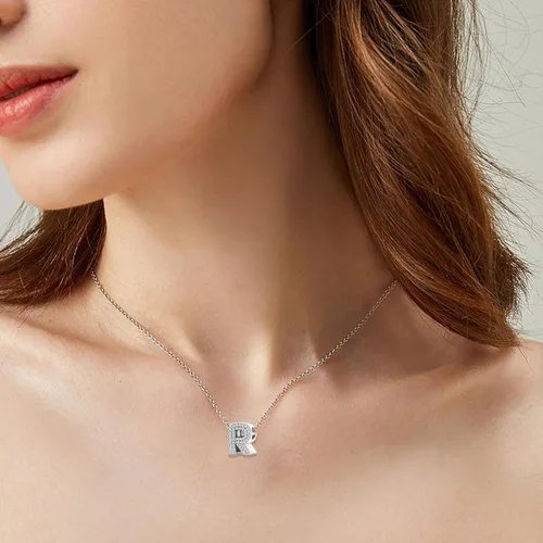 Miniatura 87 de PARCOM Dijes de letras compatibles con pulseras Pandora de plata esterlina S925 con iniciales para pulseras del alfabeto A-Z, cuentas de letras