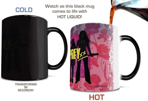 Miniatura 3 de Morphing Mugs DC Comics – Birds of Prey – Harley Quinn – Black Canary – Una taza de cerámica sensible al calor que cambia de color de 11 onzas