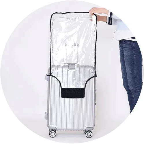 Miniatura 6 de Funda protectora de PVC transparente para maleta, cubierta de equipaje transparente, impermeable, con ruedas, cubierta antipolvo, funda protectora