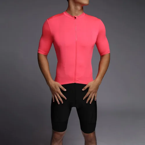 Miniatura 3 de Maillot de ciclismo para hombre, con bolsillo con cremallera, manga corta, ligera, Aero Race Fit, camiseta de ciclismo UPF 50+