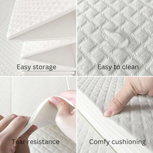 Miniatura 5 de Esterilla plegable para ejercicios de yoga, ligera, antideslizante y fácil de almacenar para yoga, pilates, entrenamientos en casa y ejercicios