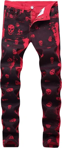 Miniatura 3 de Chouyatou Pantalones vaqueros de mezclilla para hombre con ajuste elástico