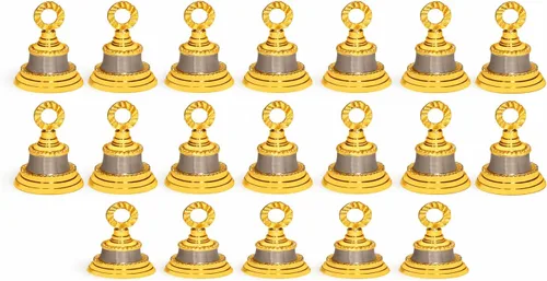 Miniatura 10 de Juego de 1 campanas de latón plateado dorado de 2 pulgadas, decoración de Navidad, cascabel, trineo, manualidades, decoración del hogar, elefante