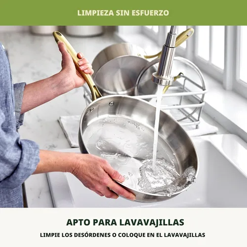 Miniatura 9 de GreenPan Juego de utensilios de cocina de acero inoxidable, 11 piezas, utensilios de cocina de inducción, aptos para lavavajillas, aptos para horno