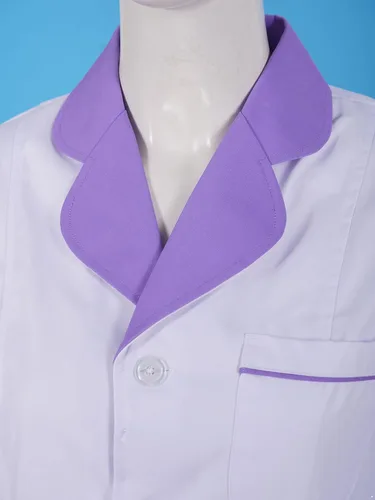 Miniatura 4 de CHICTRY Abrigo médico profesional de manga larga para mujer, con solapa de muesca, uniforme de enfermería