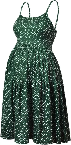 GINKANA Vestido de maternidad sin mangas para mujer, con tirantes ajustables, vestido casual de verano para uso diario o baby shower