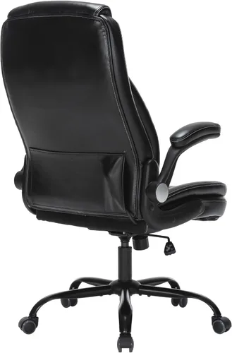 Miniatura 6 de Silla de oficina ejecutiva de alta resistencia con diseño ergonómico, silla de piel sintética de 300 libras con soporte lumbar ajustable, giro