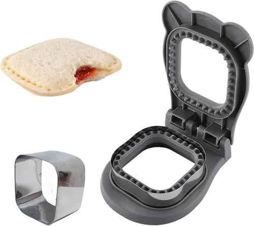 Miniatura 9 de Cortador y sellador de sándwich, para hacer sándwiches sin corteza para niños, fácil para fiambrera escolar y caja de Bento, verde