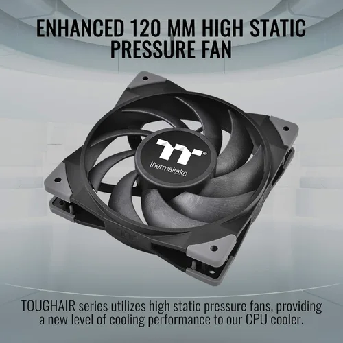 Miniatura 3 de Thermaltake TOUGHAIR 510 - Enfriador de CPU TDP de 180 W, enchufe universal Intel/AMD (LGA 1851/1700/1200), ventilador PWM de alta presión estática
