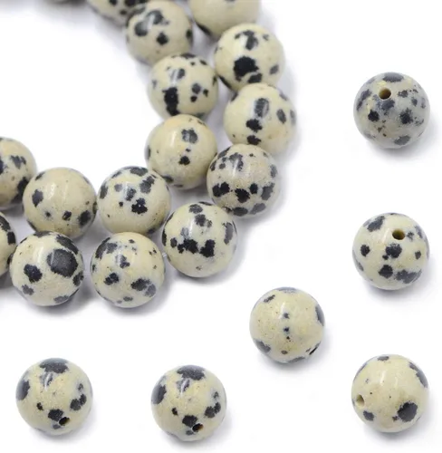 Miniatura 44 de AD Beads Cuentas redondas sueltas de piedras preciosas naturales de 15 pulgadas para pulseras, collares, aretes, manualidades, manualidades