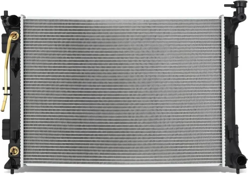 Miniatura 13 de DNA Motoring OEM-RA-2392 Radiador de enfriamiento de aluminio de 1 fila estilo OE compatible con 01-02 Kia Rio 1.5 AT, 25-1/2 pulgadas de ancho x