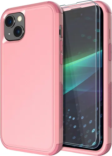 Miniatura 11 de Diverbox Funda para iPhone 15 [a prueba de golpes] [a prueba de caídas] [protector de pantalla de vidrio templado], funda de protección resistente