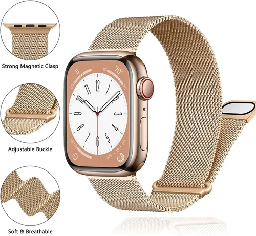 Miniatura 2 de Correa milanesa para Apple Watch Band de 1.575 pulgadas, 1.732 pulgadas, 1.614 pulgadas, 1.772 pulgadas, 1.654 pulgadas, 1.614 pulgadas, 1.614