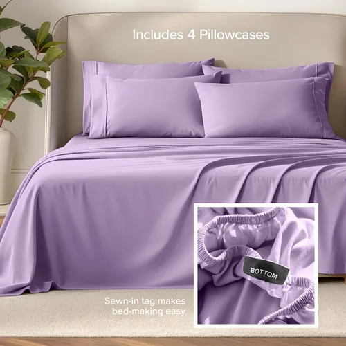 Miniatura 62 de Bare Home Hotel Luxury - Juego de sábanas tamaño individual, extra suave, 4 piezas, bolsillos profundos, ajuste fácil, refrescante y transpirable